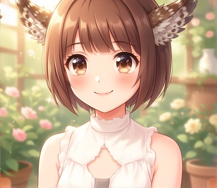 にっこり笑うケマちゃん